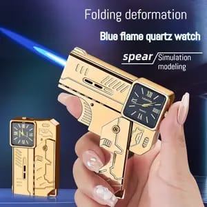 Cool Lighter Folding Watch Spray Gun Lighter