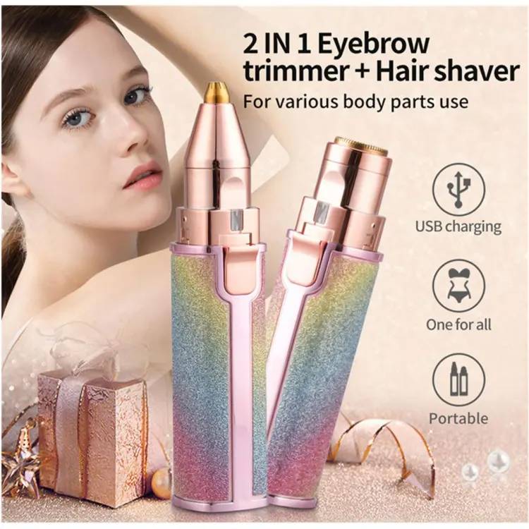2 in 1 Hair Shaver + Eyebrow Trimmer